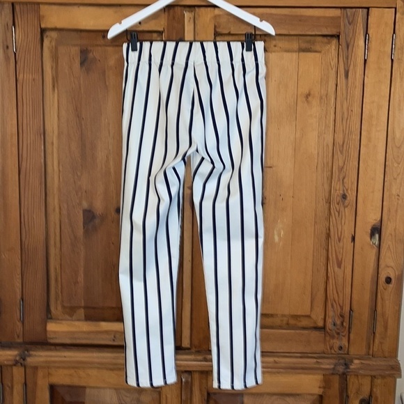 NWT Soft Surroundings Blue & White Striped Cotton Stretch Ankle Pants XS - Picture 4 of 15